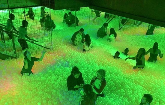 Jump into art installation The Pit at the Lavatory in Camelback East