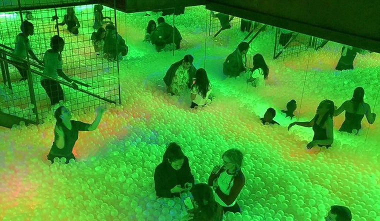 Jump into art installation The Pit at the Lavatory in Camelback East