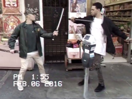Justin Bieber Visits Chinatown, Plays With Sword, Runs In Street