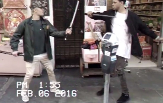 Justin Bieber Visits Chinatown, Plays With Sword, Runs In Street