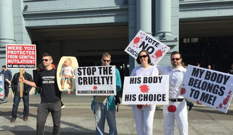 Anti-Circumcision, Labor, Anti-Police Violence Protesters Greet Super Bowl Visitors