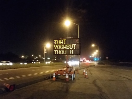 'Yogabut' Aficionado Also Hacked Electronic Sign At Ocean Beach