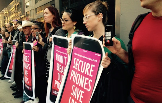 Union Square Rally Protests FBI's Request For Apple To 'Break' iPhones