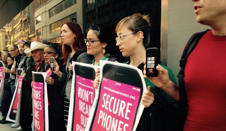 Union Square Rally Protests FBI's Request For Apple To 'Break' iPhones