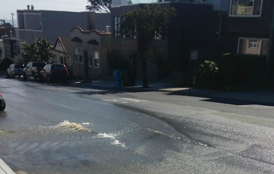 Spotted: Burbling Brook Spouts From Pavement Rupture On Duncan Street