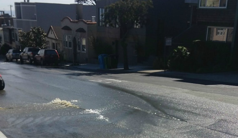 Spotted: Burbling Brook Spouts From Pavement Rupture On Duncan Street