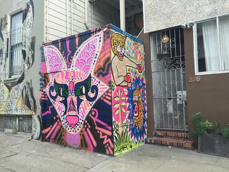 Two Colorful New Murals Appear On Steiner Street In Lower Haight