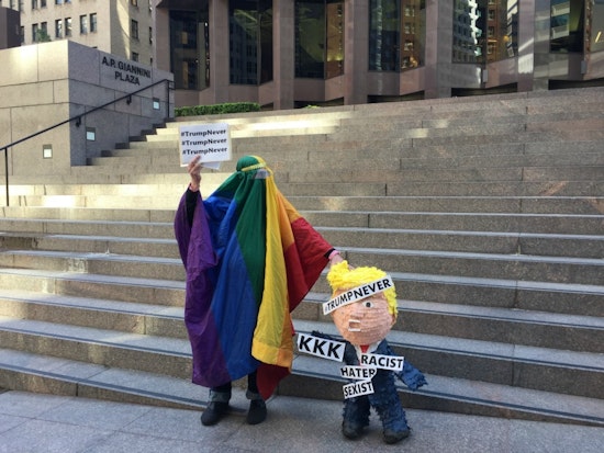 FiDi Anti-Trump Protest Fizzles In Numbers, But Not Passion