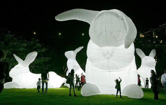 Larger-Than-Life Glowing Rabbits Coming To Civic Center Plaza This April