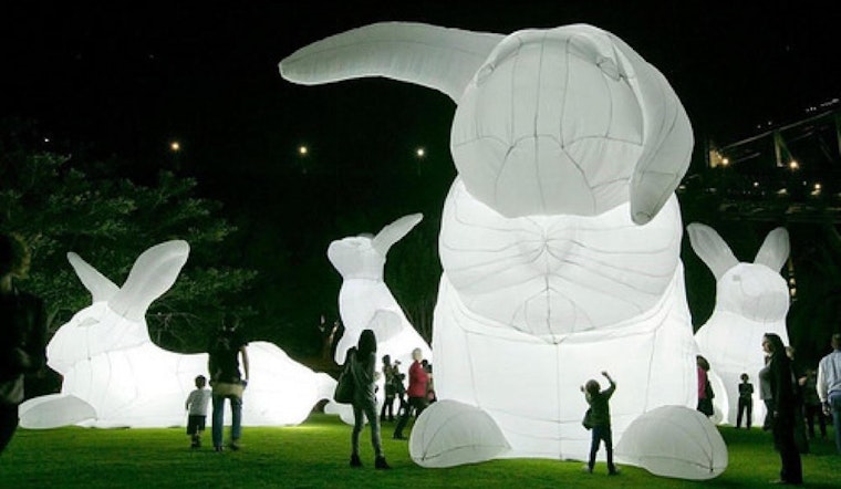 Larger-Than-Life Glowing Rabbits Coming To Civic Center Plaza This April