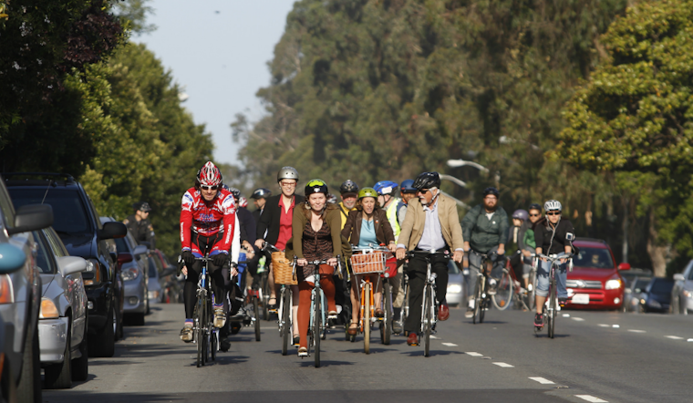 Survey Floats Proposal To Add Parking-Protected Bike Lanes To Oak And Fell Along Panhandle