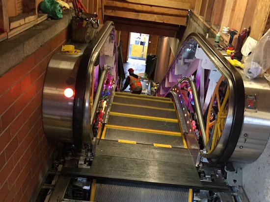 Castro Station's Escalators Are Getting New Rainbow Light Effects