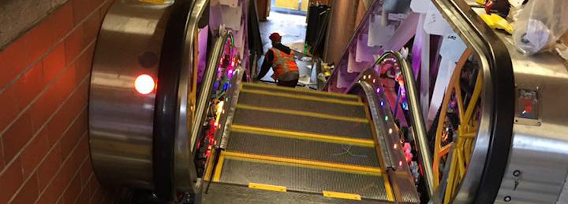 Castro Station's Escalators Are Getting New Rainbow Light Effects