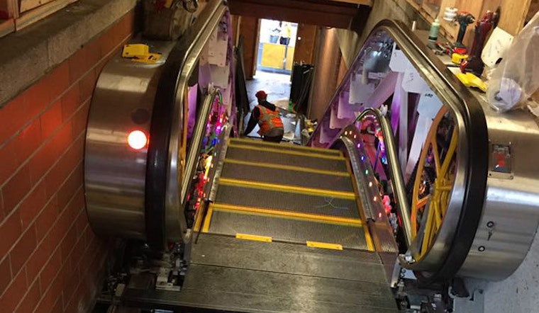 Castro Station's Escalators Are Getting New Rainbow Light Effects