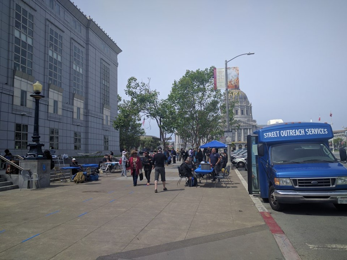 Pop-Up 'Care Village' For Homeless Residents Up & Running At Main Library