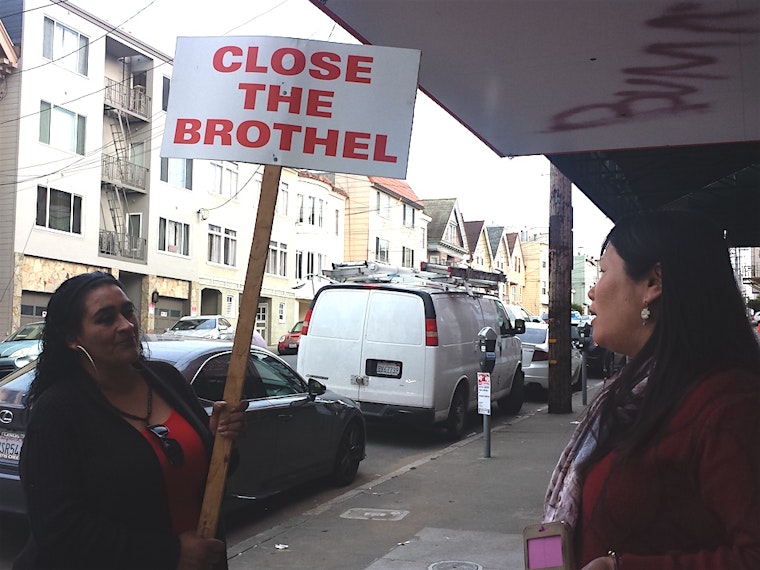 'Close the Brothel' Protesters Picket 20th Avenue's Joyous Massage
