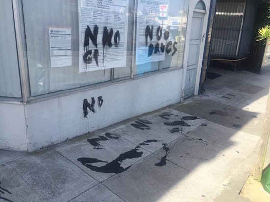 Would-Be Marijuana Dispensary On Taraval Hit With Anti-Drug Graffiti
