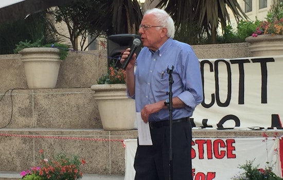 Bernie Sanders Makes Surprise SF Visit To Speak At FiDi Union Rally