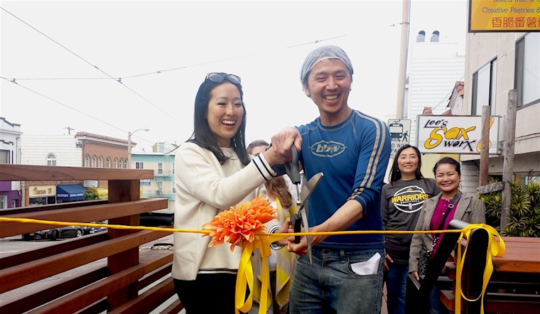 Parkside's First Parklet Debuts At Rolling Out Cafe On Taraval