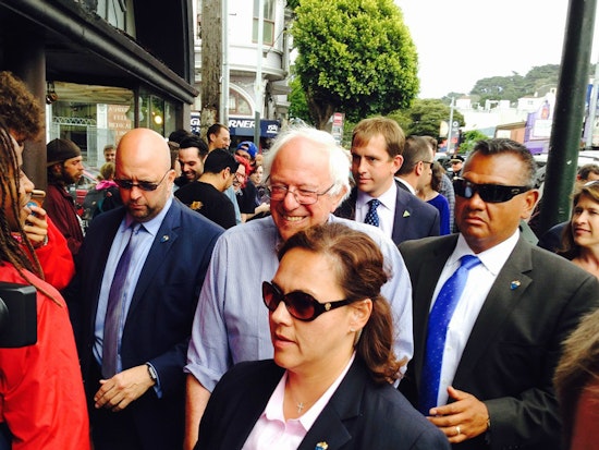 Bernie Sanders Breezes Through The Haight, Leaves Supporters Breathless