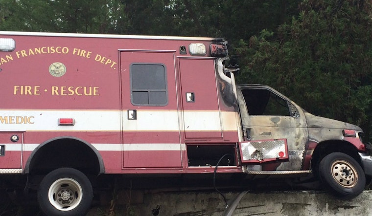 Ambulance Stolen From Tenderloin Crashes On Treasure Island Exit
