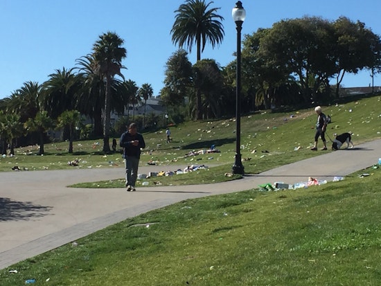 Spotted: Dolores Park 'Literally Trashed'