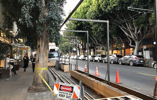 New parklet being installed at Hayes & Octavia