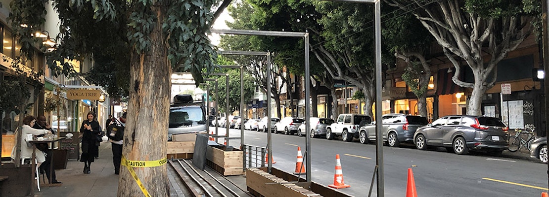 New parklet being installed at Hayes & Octavia