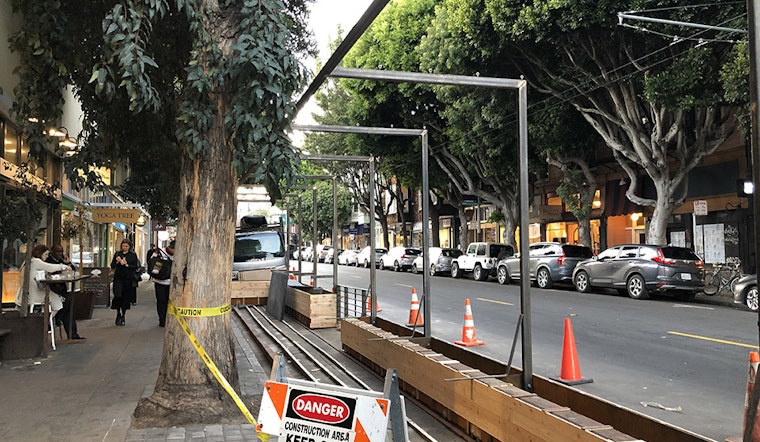 New parklet being installed at Hayes & Octavia