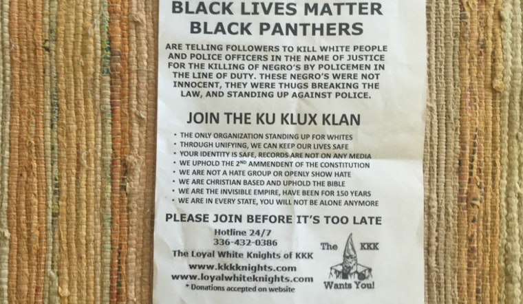 KKK Flyers Appear On Upper Haight Doorsteps