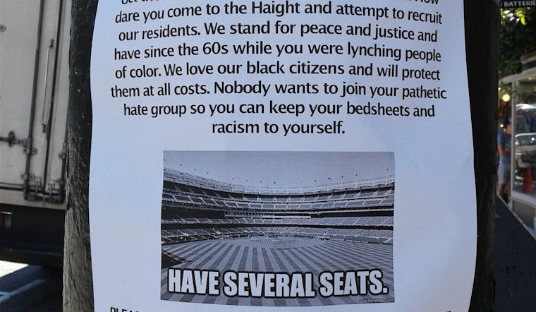 Upper Haighter Strikes Back With Anti-KKK Flyer