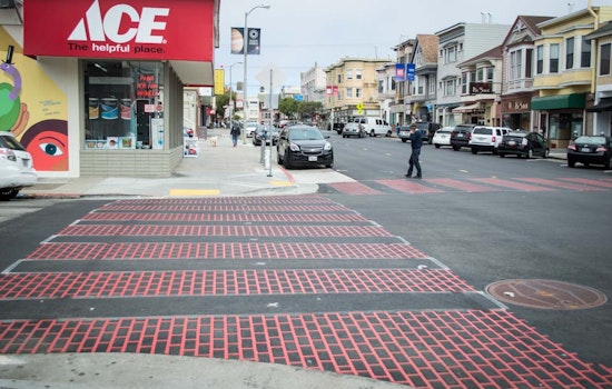 New Crosswalk Design Adds Pop Of Color At 3rd & Clement