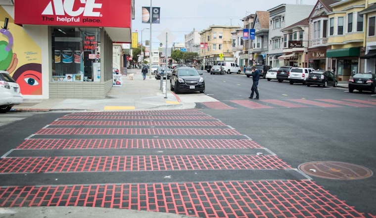 New Crosswalk Design Adds Pop Of Color At 3rd & Clement