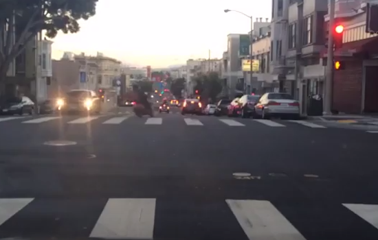 Video: Driver Makes Illegal U-Turn, Strikes Scooter On Divisadero