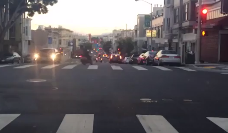 Video: Driver Makes Illegal U-Turn, Strikes Scooter On Divisadero