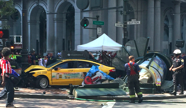 3 People Critically Injured In Cab Collision At Market & Sutter/Sansome [Updated]