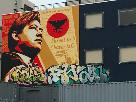 Hayes Valley's Shepard Fairey Mural Appears To Have Been Tagged