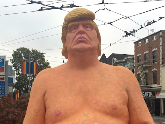 Activists Oppose Reinstallation Of 'Transphobic,' 'Fatphobic' Naked Trump Statue