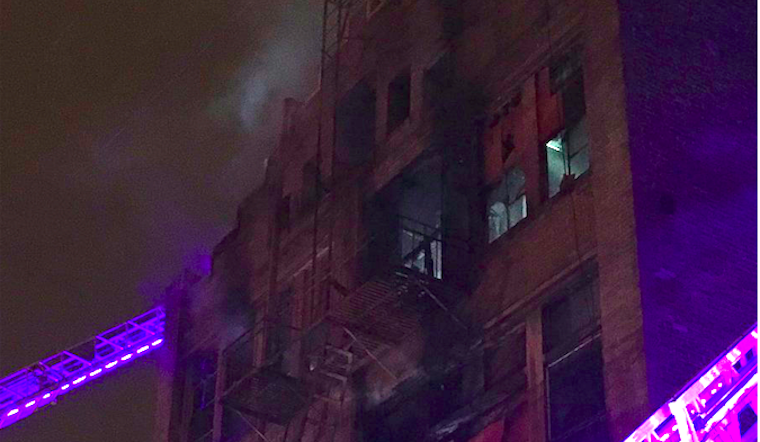 2-Alarm Fire Damages Century-Old Building At 5th & Minna
