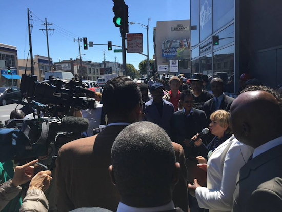 Activists Hold Colin Kaepernick Support Rally In Front Of SF Police Officers Association