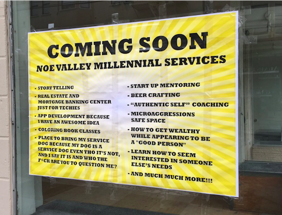 Spotted: 'Noe Valley Millennial Services' Touts 'Authentic Self' Coaching, Coloring Book Classes