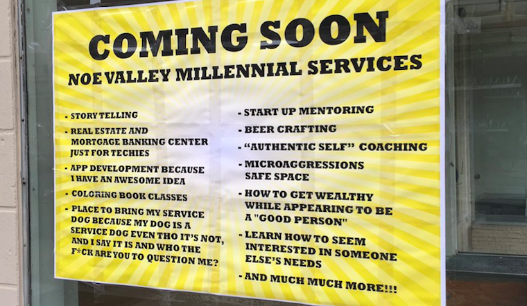Spotted: 'Noe Valley Millennial Services' Touts 'Authentic Self' Coaching, Coloring Book Classes