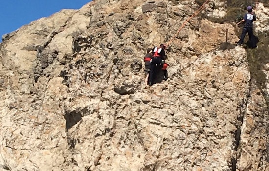 Emergency Responders Rescue Person From Cliffside Near Cliff House