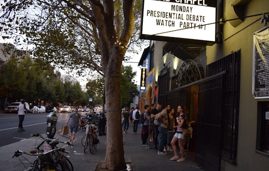 Scenes From The Chapel's Presidential Debate Watch Party