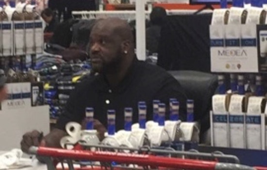 Spotted: Shaquille O'Neal Repping Vodka At Costco In SoMa
