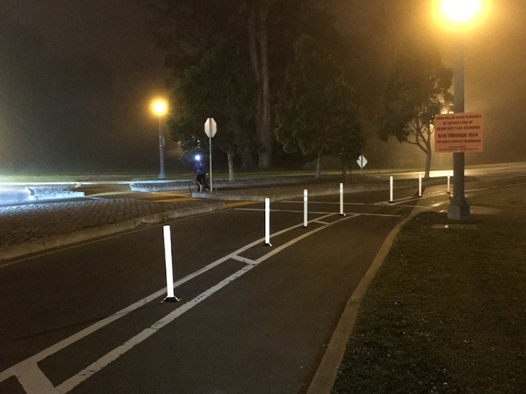 Golden Gate Park's Guerrilla Bike Lane Posts To Become Official In Activist Win