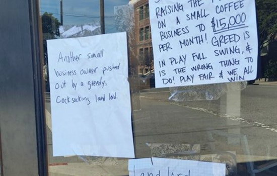 Angry Neighbors' Signs Blast Bread & Butter’s Landlord Over Closure
