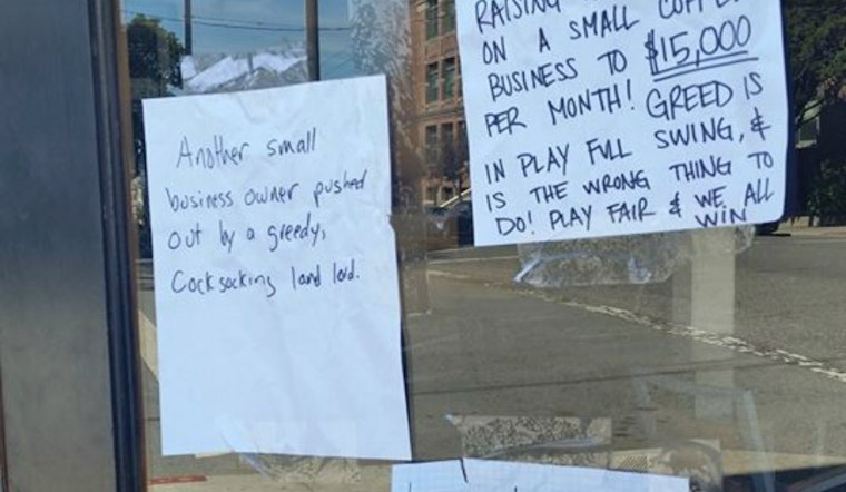 Angry Neighbors' Signs Blast Bread & Butter’s Landlord Over Closure