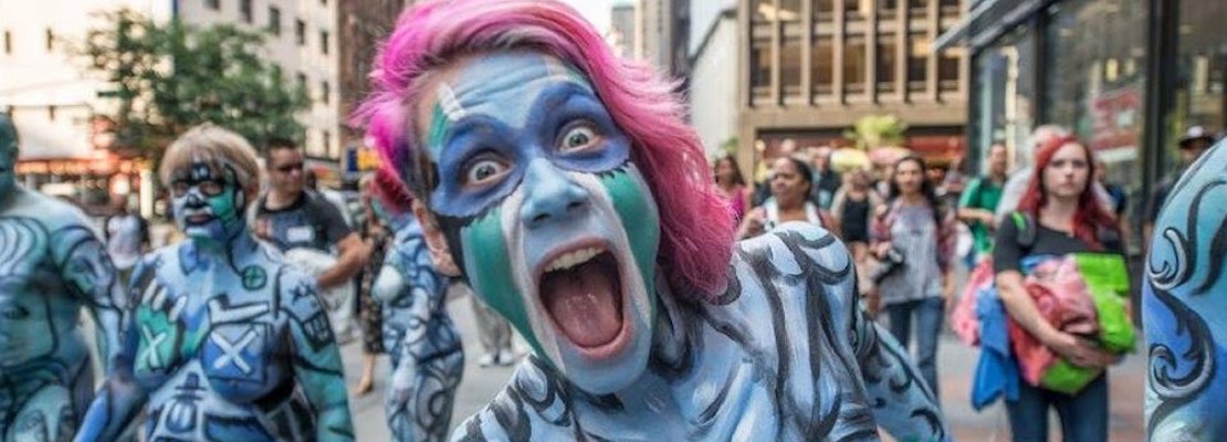 Sunday: Bodypainting Day Brings Live Nude Painting, Naked March, Protest To...