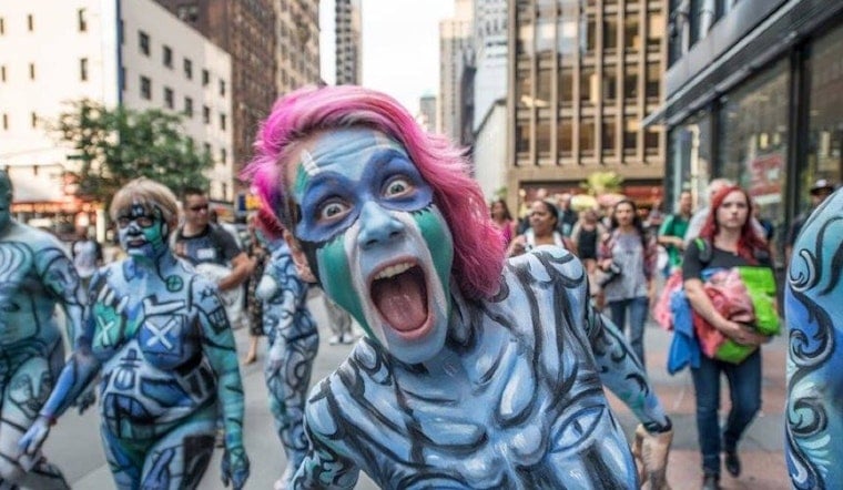 Sunday: Bodypainting Day Brings Live Nude Painting, Naked March, Protest To The Waterfront [NSFW]